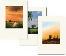 Selection of cards featuring watercolours of Norfolk